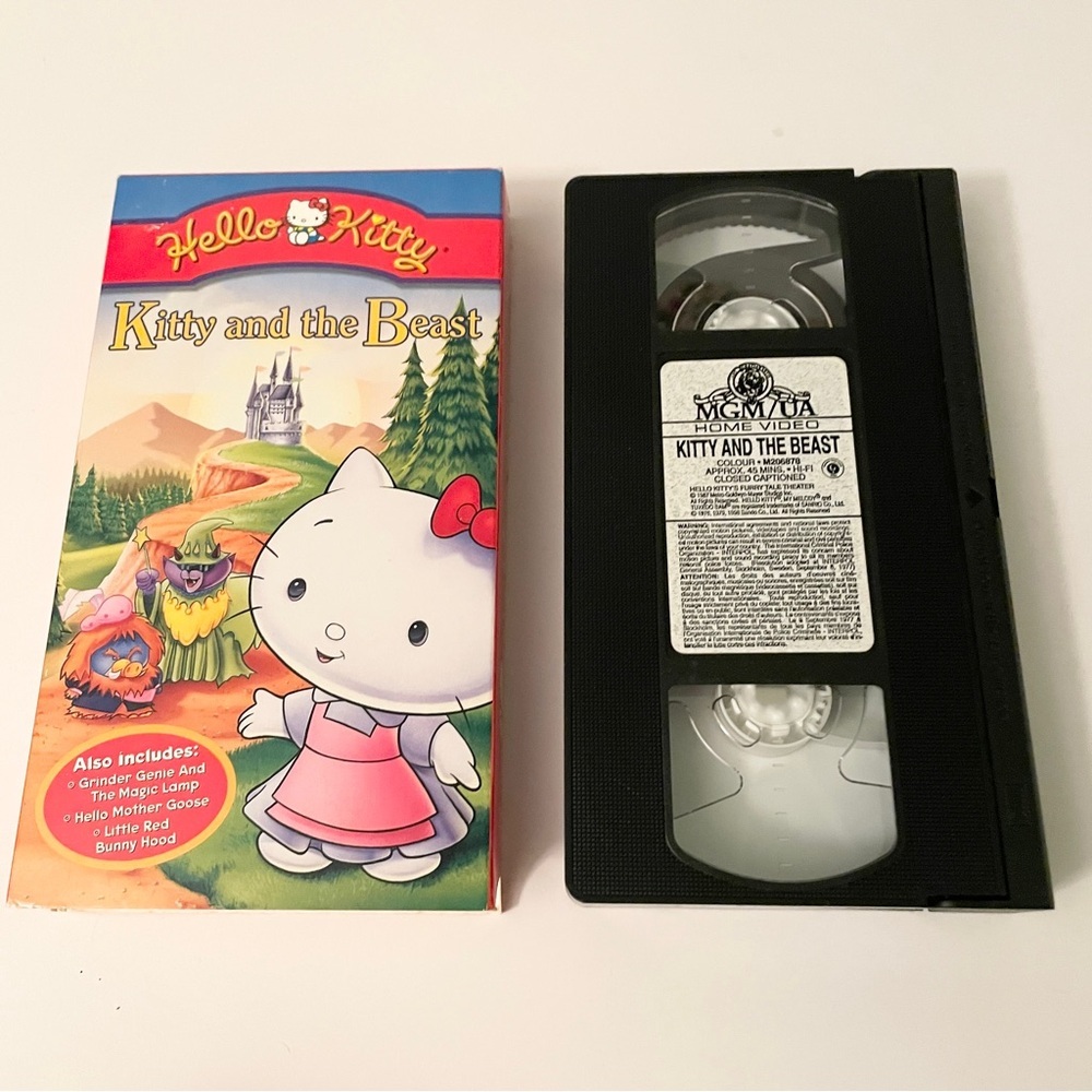 Vintage 1998 Hello Kitty Kitty and the Beast VHS Tape Furry Tale Theater - Picture 12 of 16